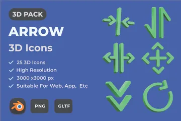 Arrows 3D Icon Pack