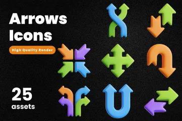 Arrows 3D Icon Pack