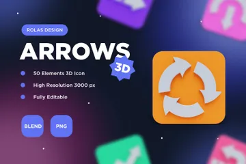 Arrows 3D Icon Pack