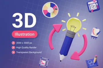 Art Design 3D Icon Pack