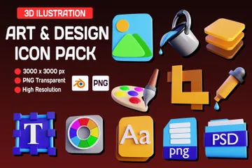 Conception d'art Pack 3D Icon