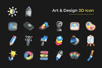 예술 디자인 3D Icon 팩