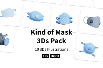 Art der Maske 3D Icon Pack