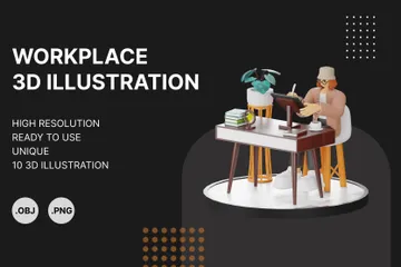 Art Workspaces 3D Illustration Pack