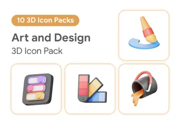 Arte e Design Pacote de Icon 3D