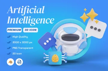 Artificial Intelligence 3D Icon Pack