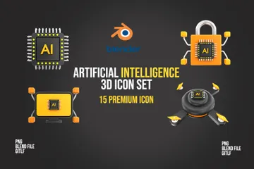 Artificial Intelligence 3D Icon Pack