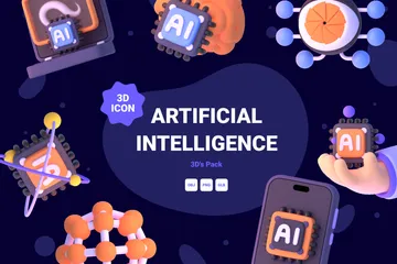 Artificial Intelligence 3D Icon Pack