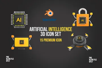 人工知能 3D Iconパック