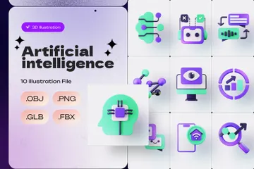 인공지능 3D 일러스트레이션 Pack