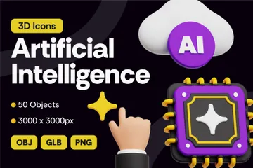 Artificial Intelligence Tech 3D Icon Pack