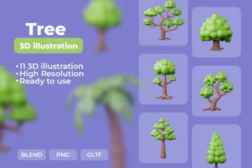 Árvore Pacote de Icon 3D