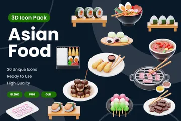 Asian Food 3D Icon Pack