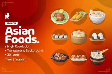 Asian Food 3D Icon Pack