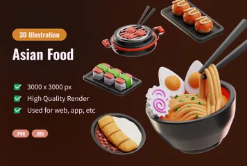 Asian Food 3D Icon Pack