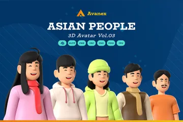 Asian People Vol.03 3D Icon Pack