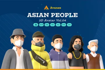 Asian People Vol.04 3D Icon Pack