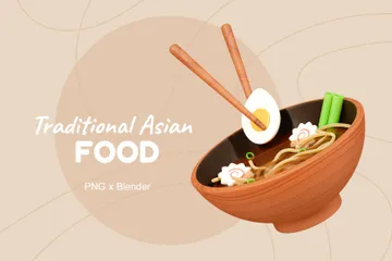 Asiatisches Essen 3D Icon Pack