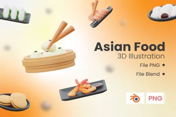 Asiatisches Essen 3D Icon Pack