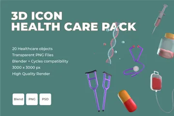 Cuidado de la salud Paquete de Icon 3D