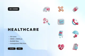 Cuidado de la salud Paquete de Icon 3D