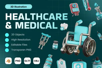 Cuidado de la salud Paquete de Icon 3D