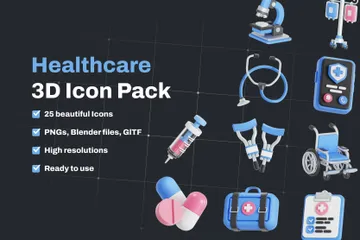 Cuidado de la salud Paquete de Icon 3D