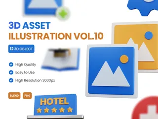 Asset-Illustration Band 10 3D Icon Pack