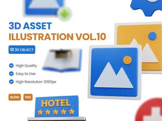 ASSET ILLUSTRATION VOL.10 3D Icon Pack