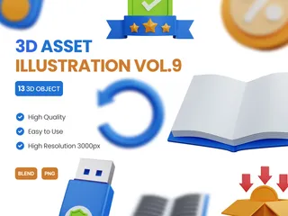 Asset-Illustration Band 9 3D Icon Pack