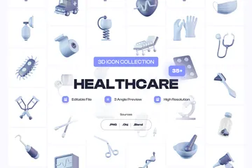 Cuidados médicos Pacote de Icon 3D