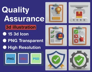 Assurance qualité Pack 3D Icon