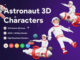 宇宙飛行士 3D Illustrationパック