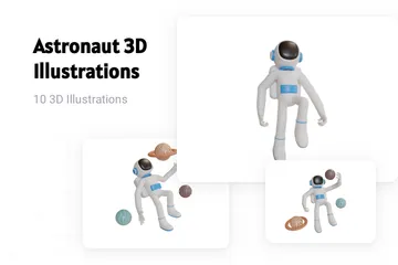 Astronaut 3D Illustration Pack