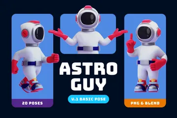 Astronaut Standing Pose 3D Icon Pack