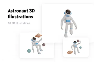 Astronaute Pack 3D Illustration