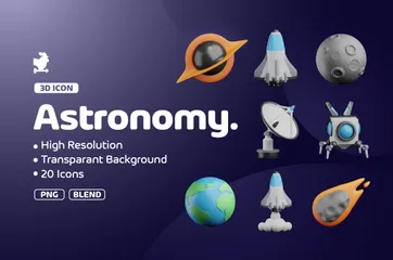 Astronomy 3D Icon Pack