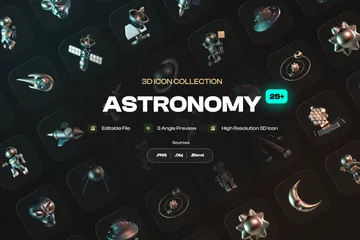 Astronomy 3D Icon Pack