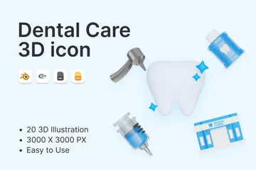 Cuidado dental Pacote de Icon 3D