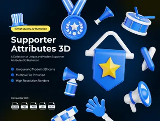 Attributs des supporters Sport Pack 3D Icon