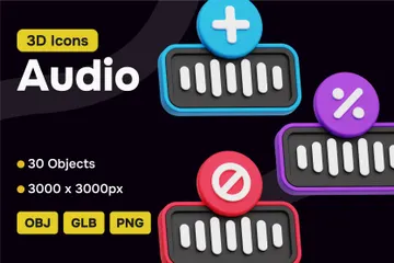 Audio 3D Icon Pack