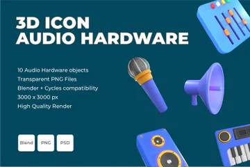 Audio Hardware 3D Icon Pack