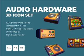 Audio Hardware 3D Icon Pack