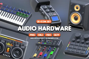 Audio Hardware 3D Icon Pack