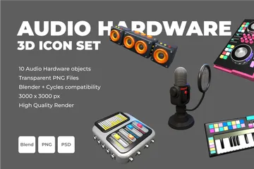 Audio Hardware 3D Icon Pack