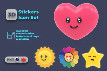 Aufkleber 3D Sticker Pack