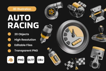 Auto Racing 3D Icon Pack