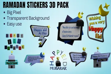 Autocollants Ramadan Pack 3D Sticker