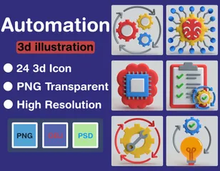 Automatisation Pack 3D Icon