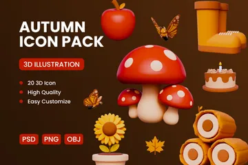 Automne 3D Icon Pack